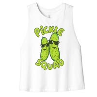 Dill Pickle Squad Design Pickle Squad Women's Racerback Cropped Tank