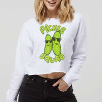 Dill Pickle Squad Design Pickle Squad Cropped Pullover Crew