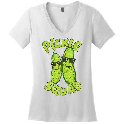 Dill Pickle Squad Design Pickle Squad Women's V-Neck T-Shirt