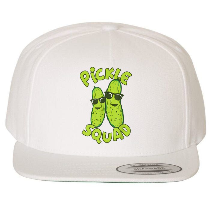Dill Pickle Squad Design Pickle Squad Wool Snapback Cap
