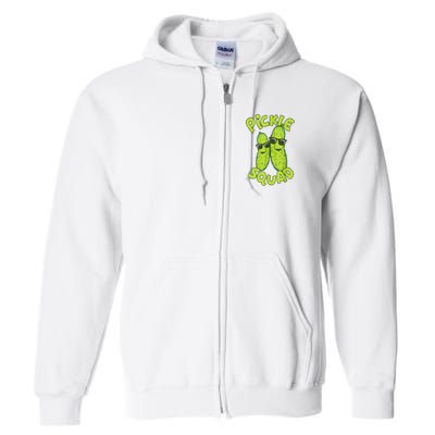 Dill Pickle Squad Design Pickle Squad Full Zip Hoodie