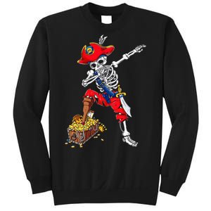 Dabbing Pirate Skeleton Dab Kids Halloween Costume Gift Sweatshirt