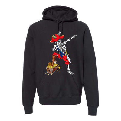 Dabbing Pirate Skeleton Dab Kids Halloween Costume Gift Premium Hoodie