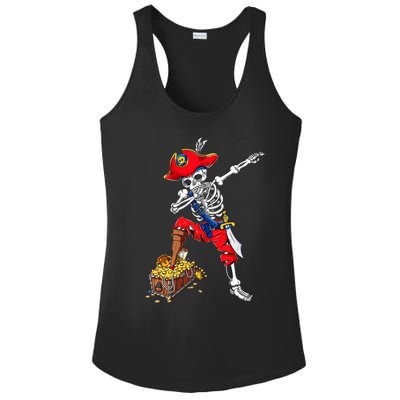 Dabbing Pirate Skeleton Dab Kids Halloween Costume Gift Ladies PosiCharge Competitor Racerback Tank