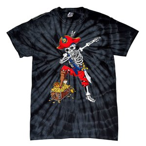 Dabbing Pirate Skeleton Dab Kids Halloween Costume Gift Tie-Dye T-Shirt