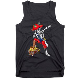 Dabbing Pirate Skeleton Dab Kids Halloween Costume Gift Tank Top