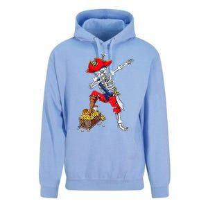 Dabbing Pirate Skeleton Dab Kids Halloween Costume Gift Unisex Surf Hoodie