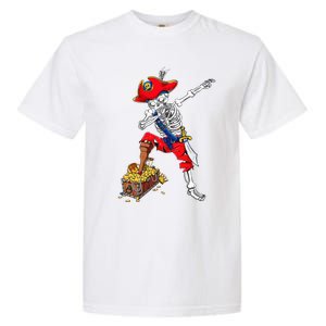 Dabbing Pirate Skeleton Dab Kids Halloween Costume Gift Garment-Dyed Heavyweight T-Shirt