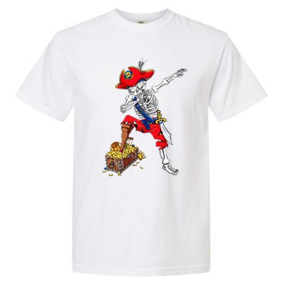 Dabbing Pirate Skeleton Dab Kids Halloween Costume Gift Garment-Dyed Heavyweight T-Shirt