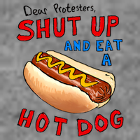 Dear Protesters Shut Up And Eat A Hot Dog Funny 4th Of July Sustainable Beanie