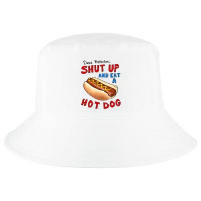 Dear Protesters Shut Up And Eat A Hot Dog Funny 4th Of July Cool Comfort Performance Bucket Hat