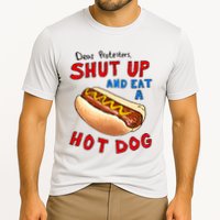 Dear Protesters Shut Up And Eat A Hot Dog Funny 4th Of July Cooling Performance Crew T-Shirt