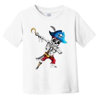 Dabbing Pirates Skeleton Eye Flap Pirate Ship Halloween Toddler T-Shirt