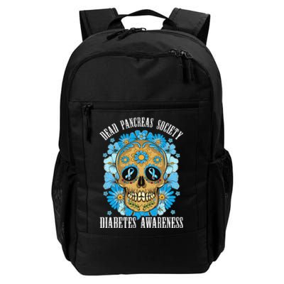 Dead Pancreas Society Funny Diabetes Awareness Sugar Skull Daily Commute Backpack