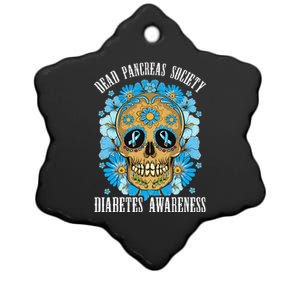 Dead Pancreas Society Funny Diabetes Awareness Sugar Skull Ceramic Star Ornament