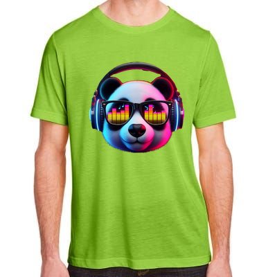 Dj Panda Sound Activated Electronic Music Bars Beats Adult ChromaSoft Performance T-Shirt