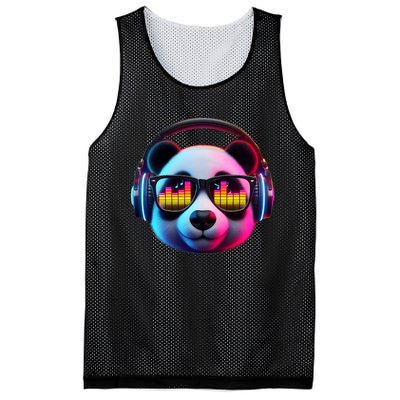 Dj Panda Sound Activated Electronic Music Bars Beats Mesh Reversible Basketball Jersey Tank