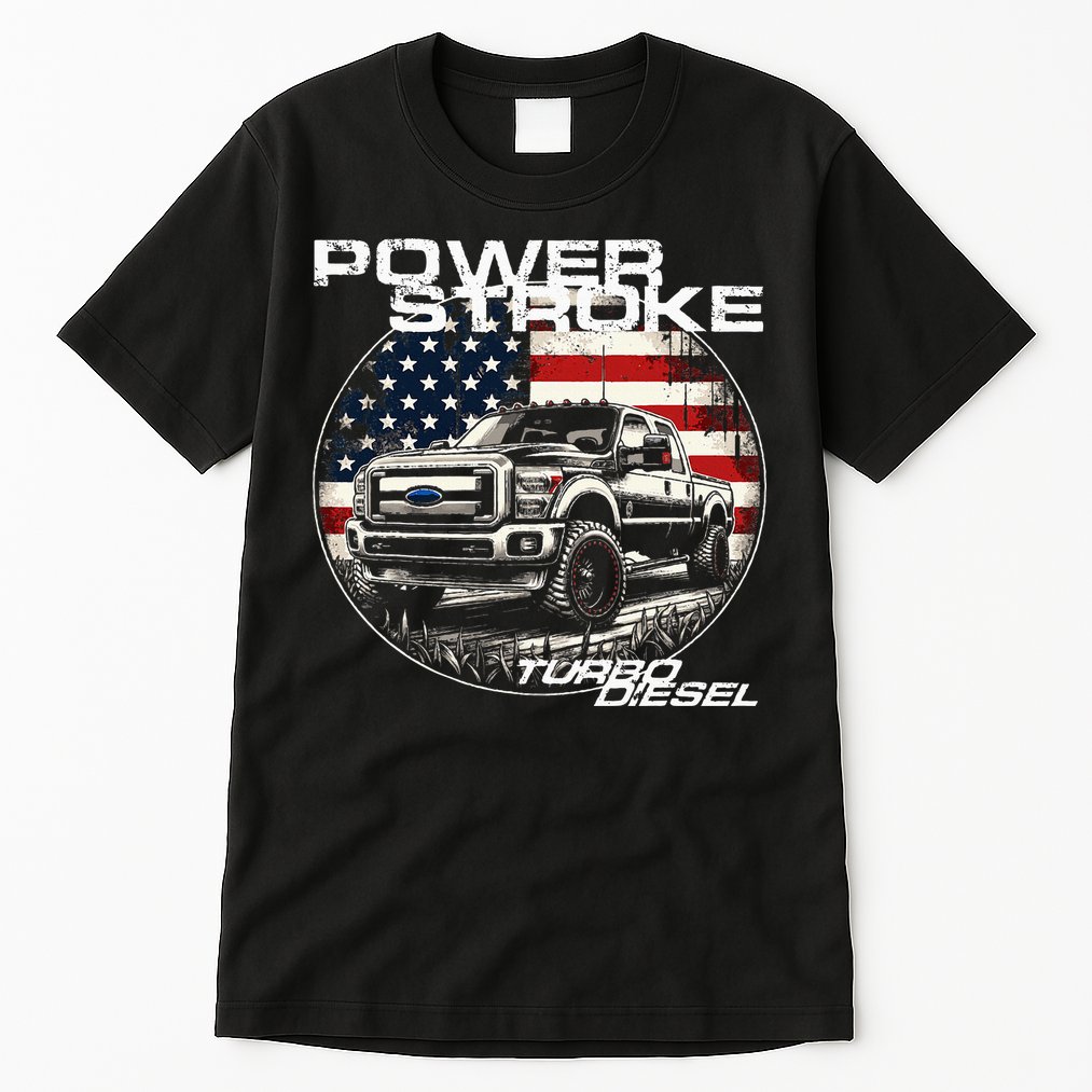 Diesel Power Stroke Truck 6.7 Coal Rolling Diesel Power Tall T-Shirt
