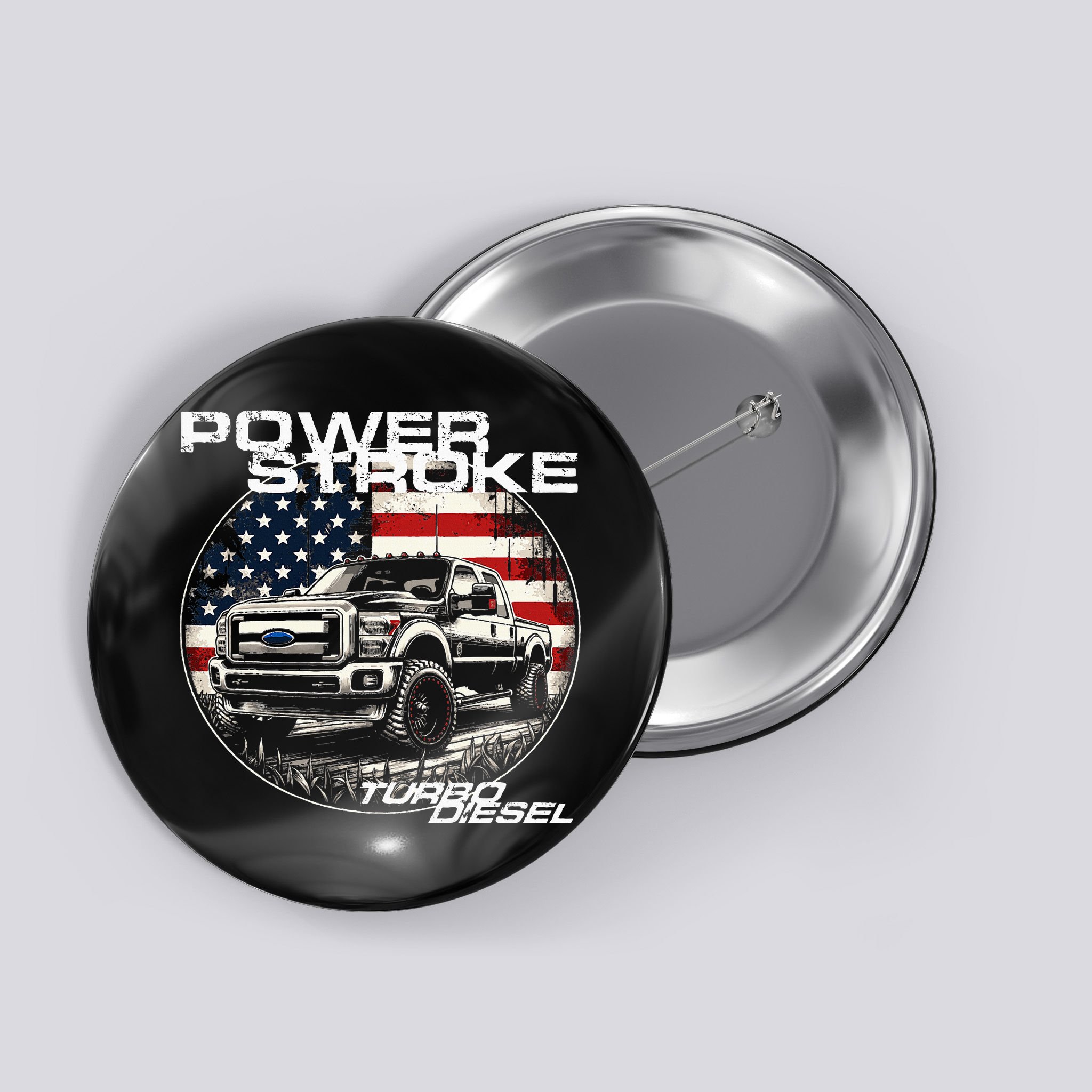 Diesel Power Stroke Truck 6.7 Coal Rolling Diesel Power Button