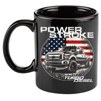 Diesel Power Stroke Truck 6.7 Coal Rolling Diesel Power 11oz C Handle Ceramic Mug