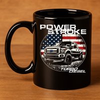 Diesel Power Stroke Truck 6.7 Coal Rolling Diesel Power 11oz C Handle Ceramic Mug