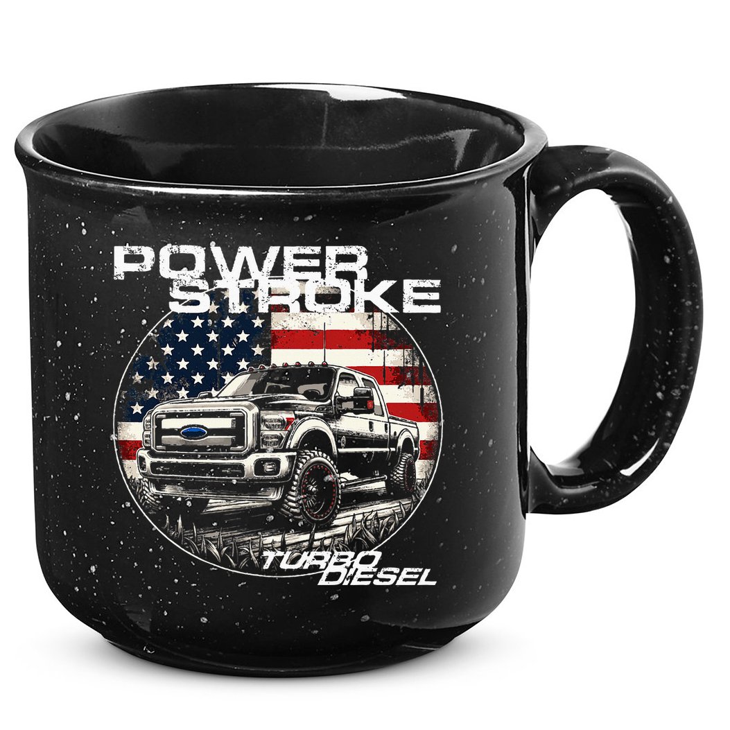 Diesel Power Stroke Truck 6.7 Coal Rolling Diesel Power 15oz Campfire Ceramic Mug