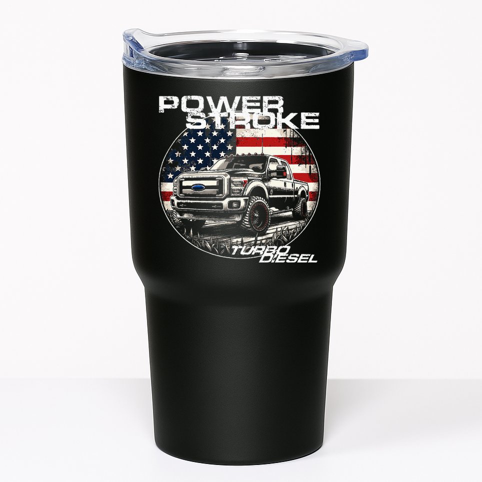 Diesel Power Stroke Truck 6.7 Coal Rolling Diesel Power Tumbler