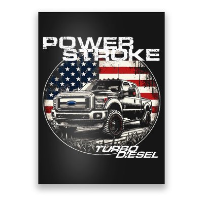 Diesel Power Stroke Truck 6.7 Coal Rolling Diesel Power Poster