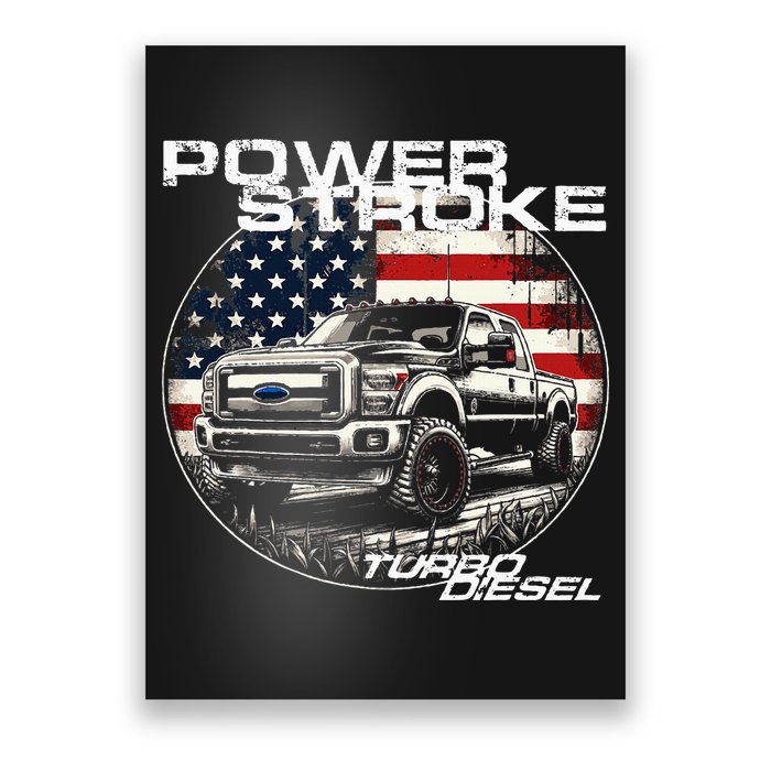 Diesel Power Stroke Truck 6.7 Coal Rolling Diesel Power Poster