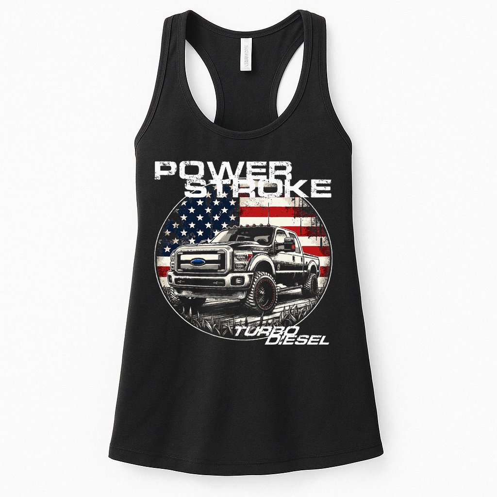 Diesel Power Stroke Truck 6.7 Coal Rolling Diesel Power Womens Tank Top