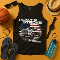 Diesel Power Stroke Truck 6.7 Coal Rolling Diesel Power Tank Top