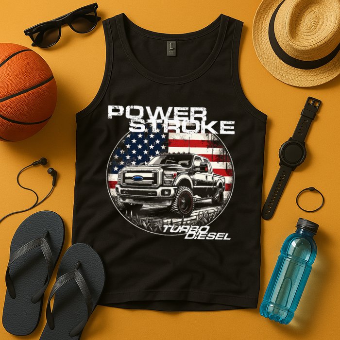 Diesel Power Stroke Truck 6.7 Coal Rolling Diesel Power Tank Top