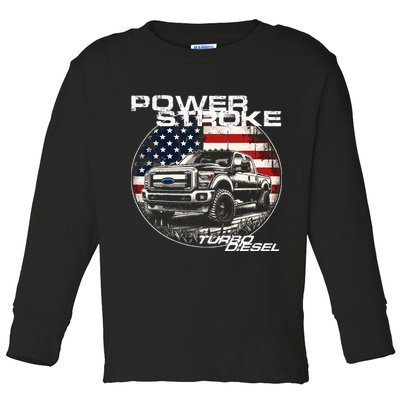 Diesel Power Stroke Truck 6.7 Coal Rolling Diesel Power Toddler Long Sleeve Shirt