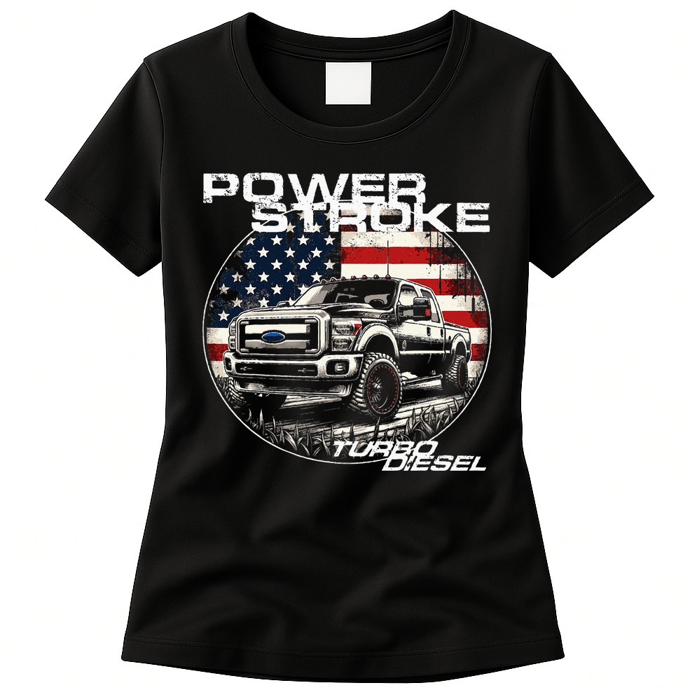 Diesel Power Stroke Truck 6.7 Coal Rolling Diesel Power Womens T-Shirt