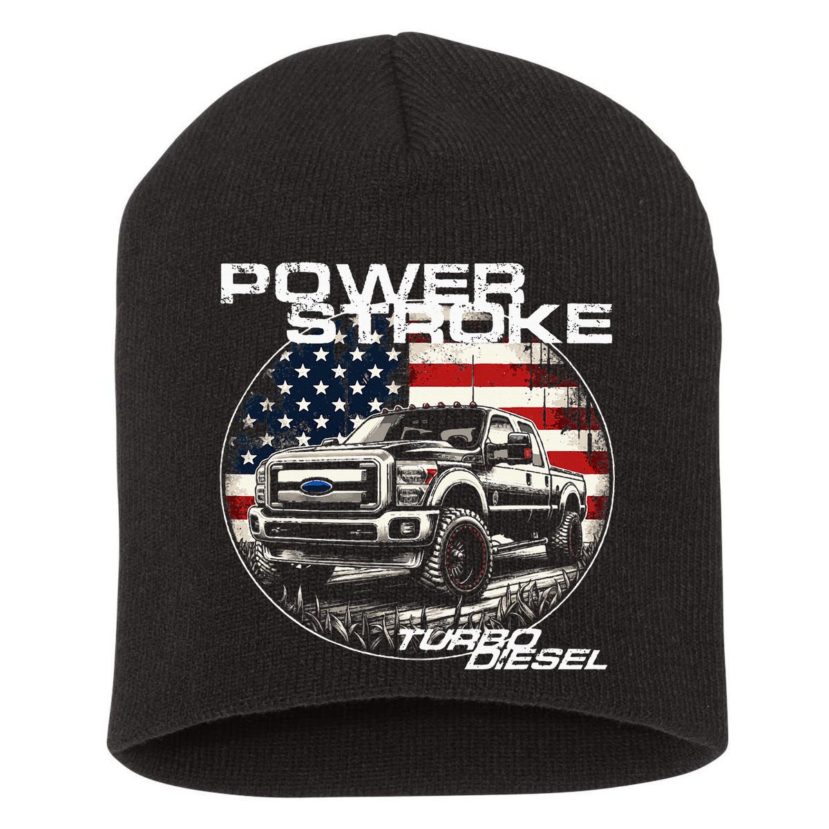 Diesel Power Stroke Truck 6.7 Coal Rolling Diesel Power Short Acrylic Beanie