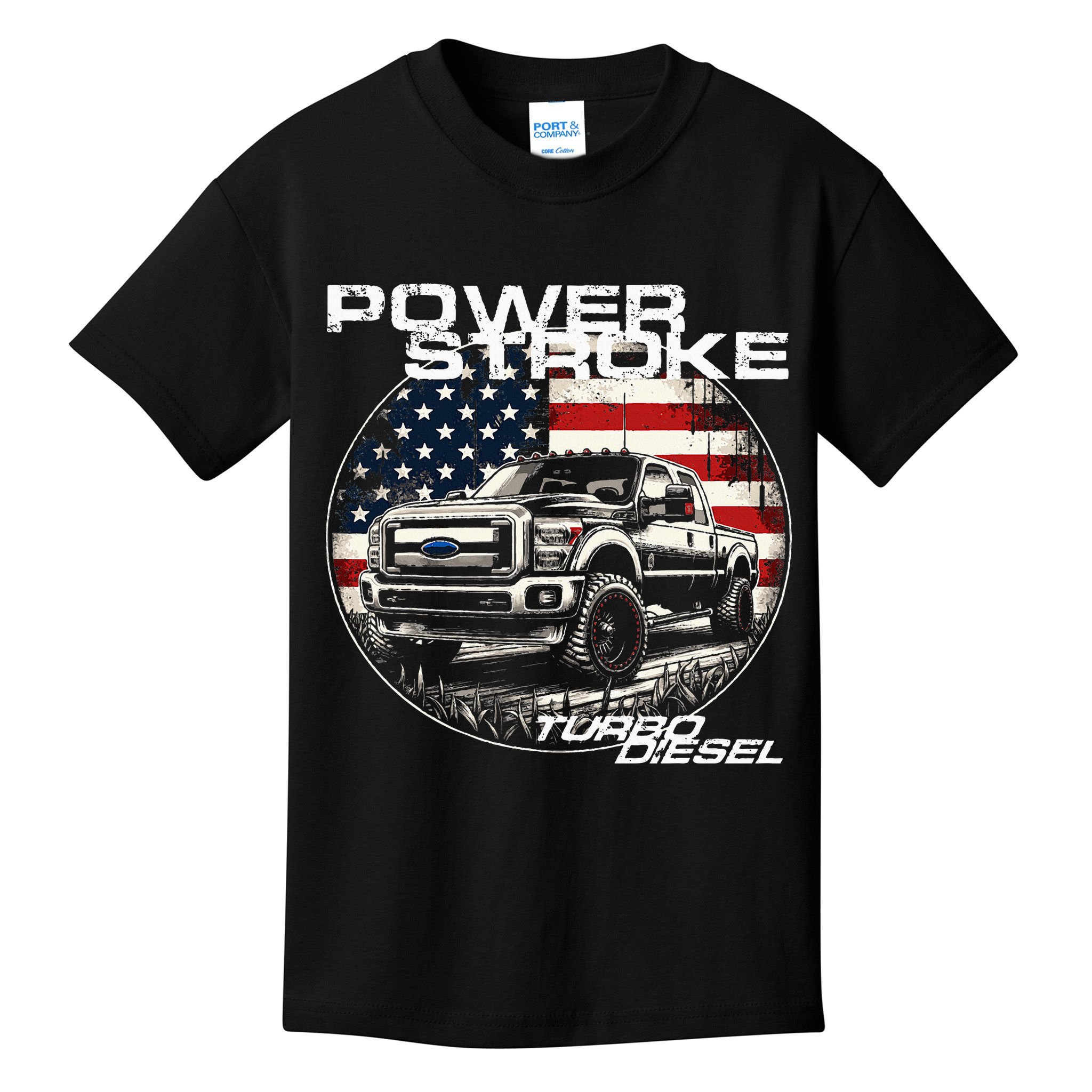 Diesel Power Stroke Truck 6.7 Coal Rolling Diesel Power Kids T-Shirt