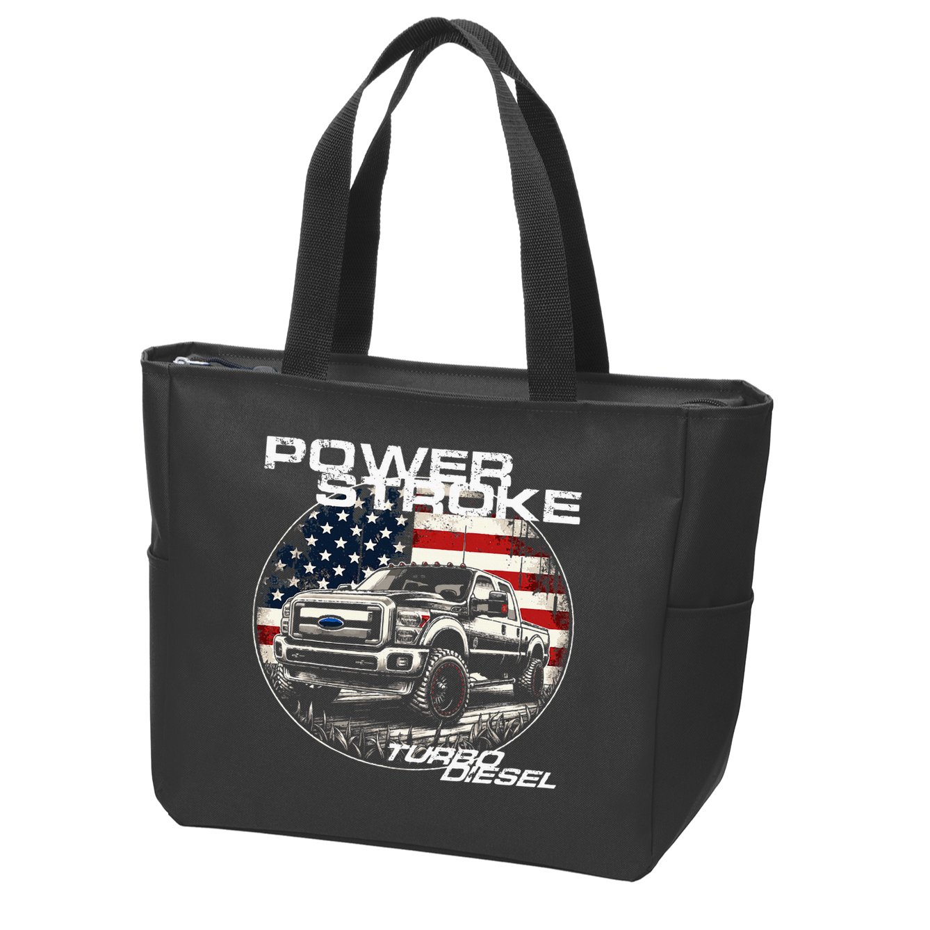 Diesel Power Stroke Truck 6.7 Coal Rolling Diesel Power Zip Tote Bag
