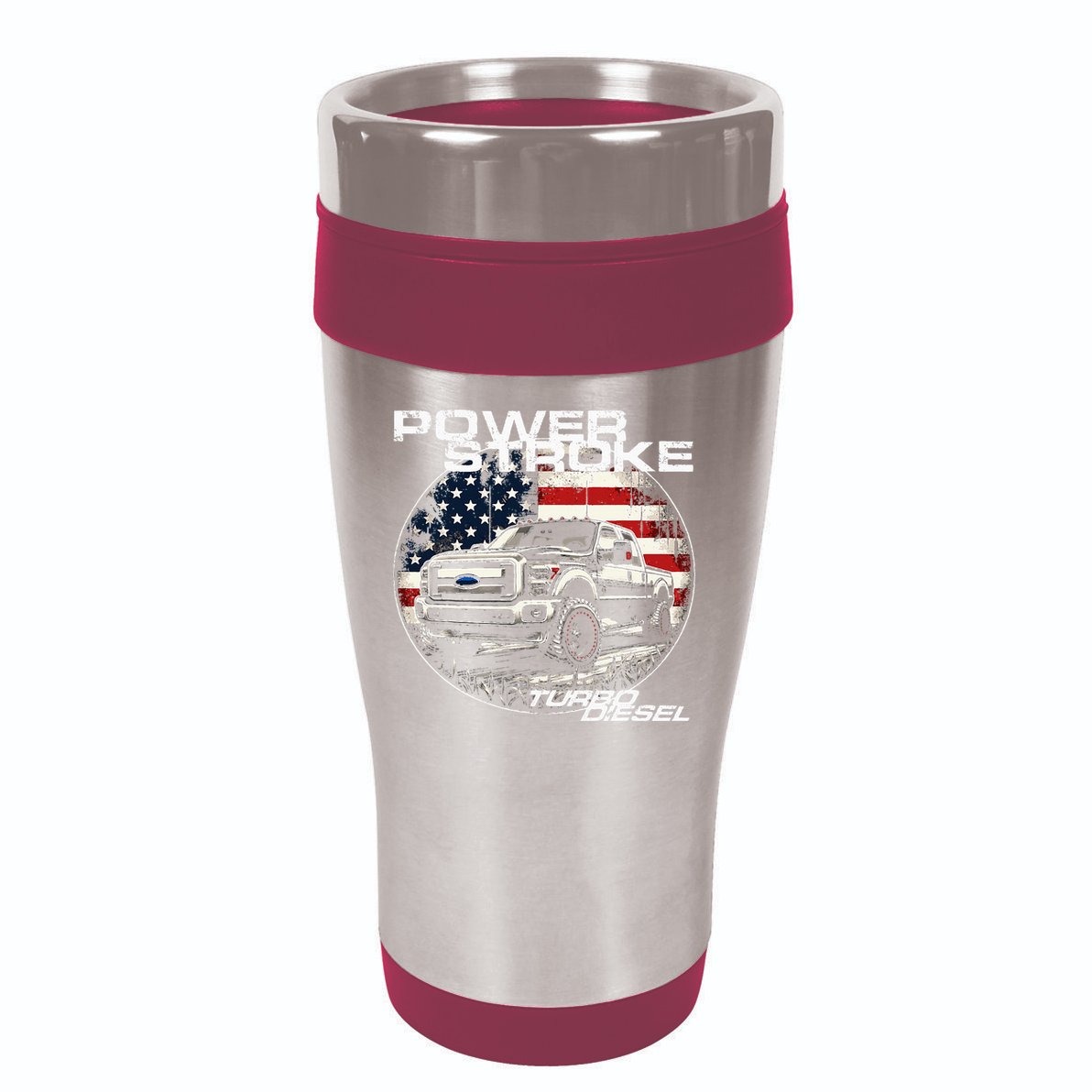 Diesel Power Stroke Truck 6.7 Coal Rolling Diesel Power 16oz Travel Tumbler