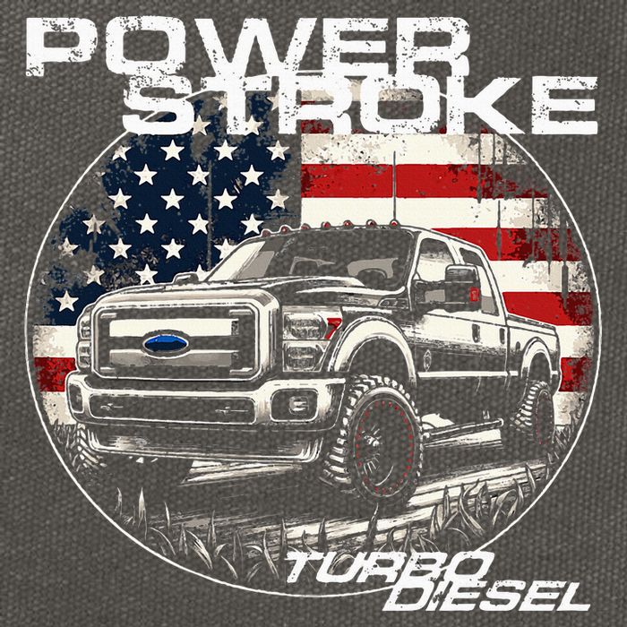 Diesel Power Stroke Truck 6.7 Coal Rolling Diesel Power Cotton Canvas Backpack