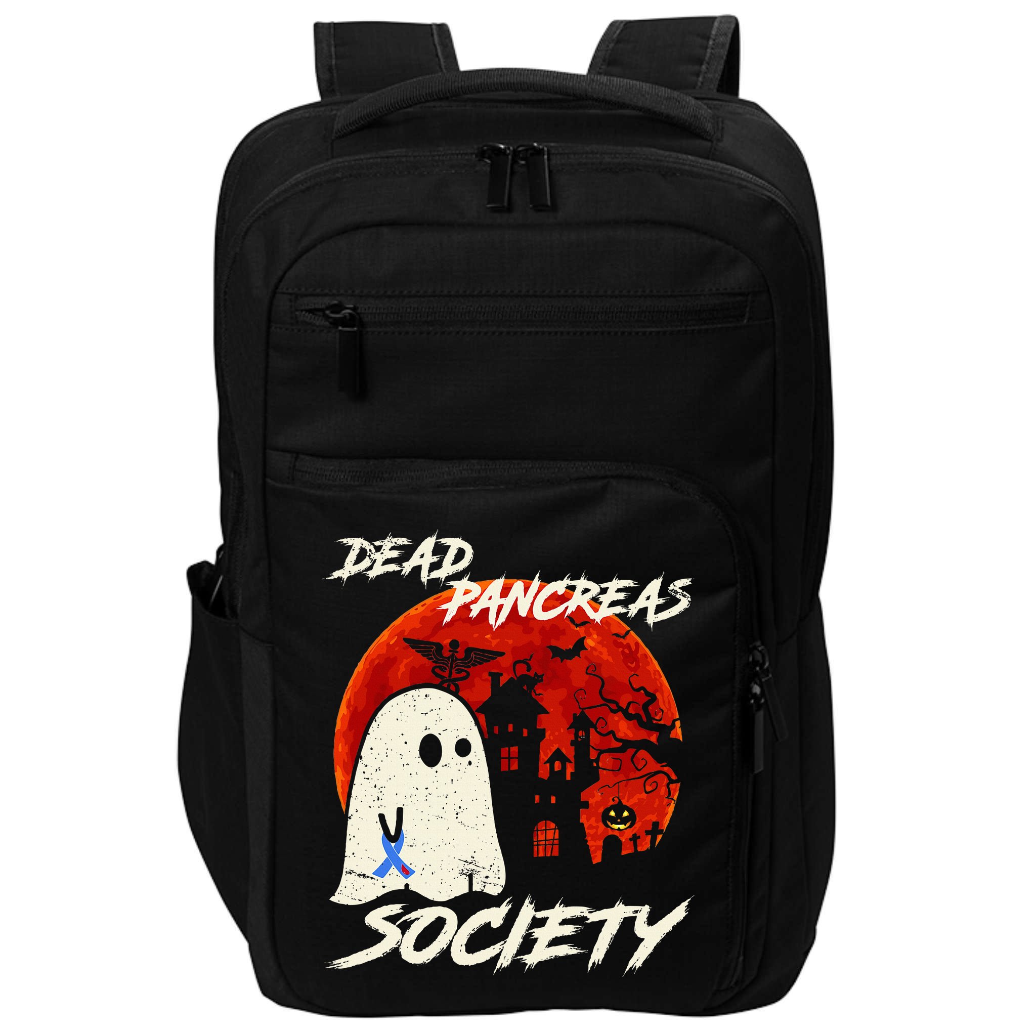 Dead Pancreas Society Ghost Diabetes Awareness Halloween Impact Tech Backpack
