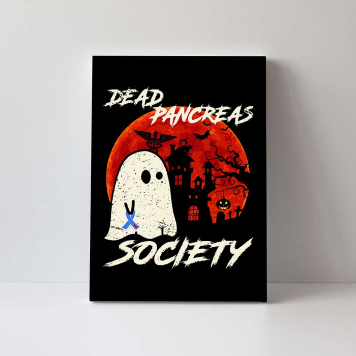 Dead Pancreas Society Ghost Diabetes Awareness Halloween Canvas