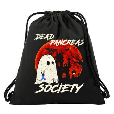 Dead Pancreas Society Ghost Diabetes Awareness Halloween Drawstring Bag