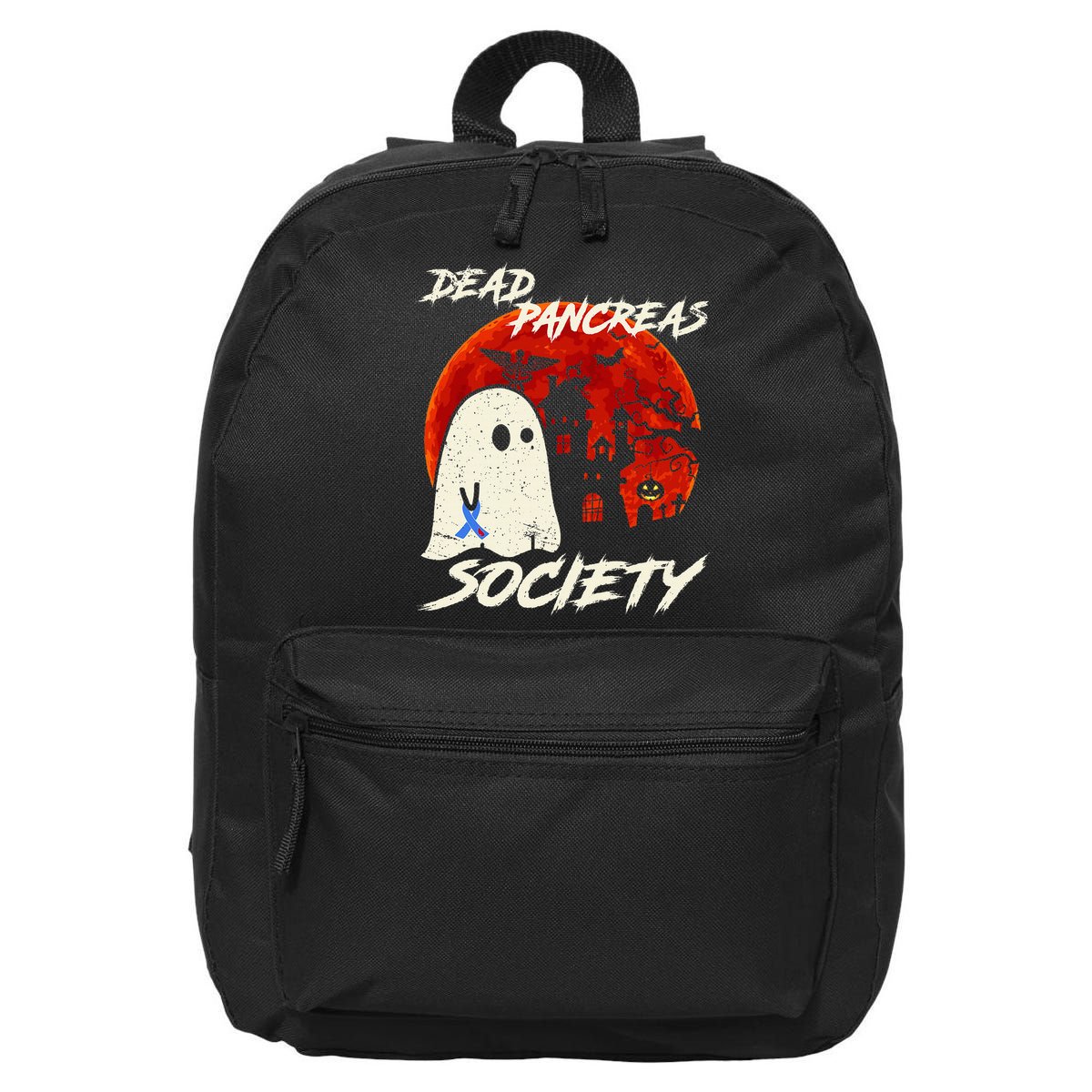 Dead Pancreas Society Ghost Diabetes Awareness Halloween 16 in Basic Backpack