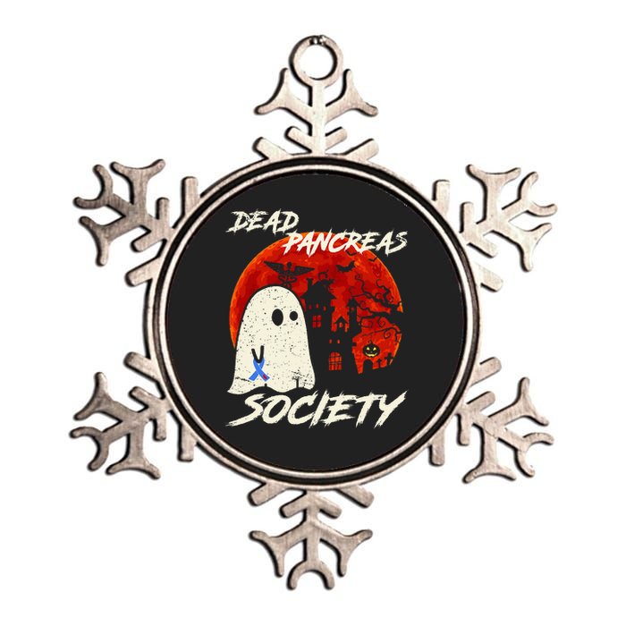 Dead Pancreas Society Ghost Diabetes Awareness Halloween Metallic Star Ornament