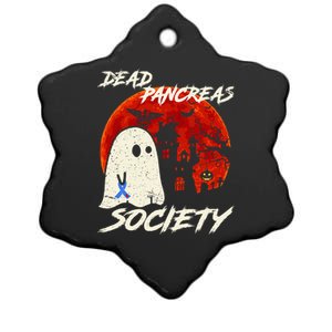 Dead Pancreas Society Ghost Diabetes Awareness Halloween Ceramic Star Ornament