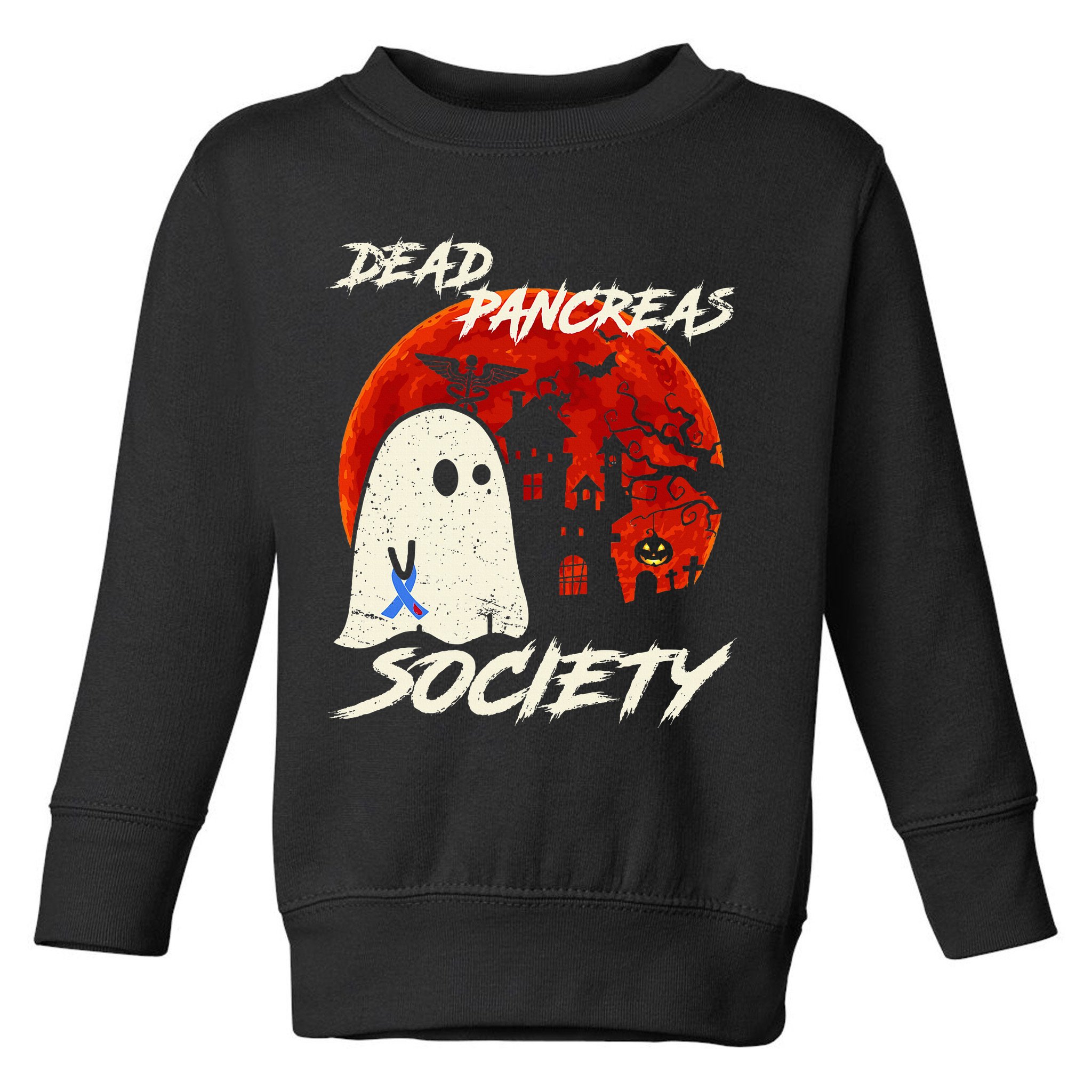 Dead Pancreas Society Ghost Diabetes Awareness Halloween Toddler Sweatshirt
