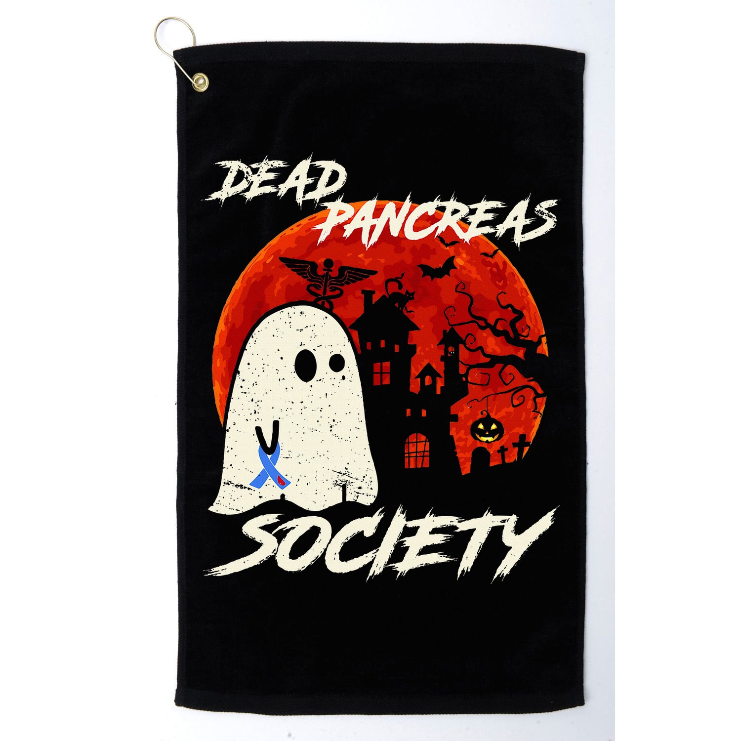 Dead Pancreas Society Ghost Diabetes Awareness Halloween Golf Towel