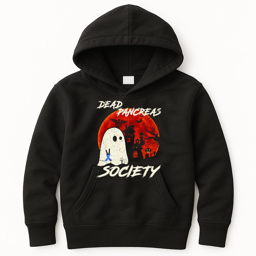 Dead Pancreas Society Ghost Diabetes Awareness Halloween Kids Hoodie