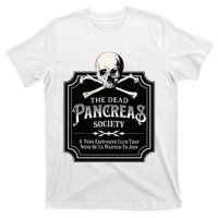 Dead Pancreas Society Type One Diabetes T1d Awareness Skull T-Shirt