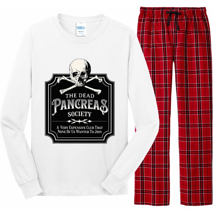 Dead Pancreas Society Type One Diabetes T1d Awareness Skull Long Sleeve Pajama Set